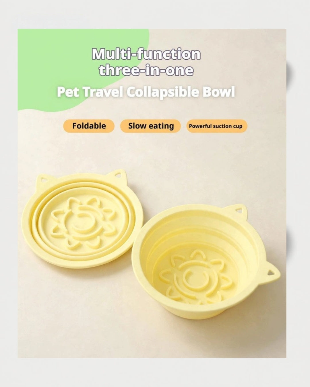 CalmBowl 3-in-1 Slow Feeder Bowl detail studio product photo