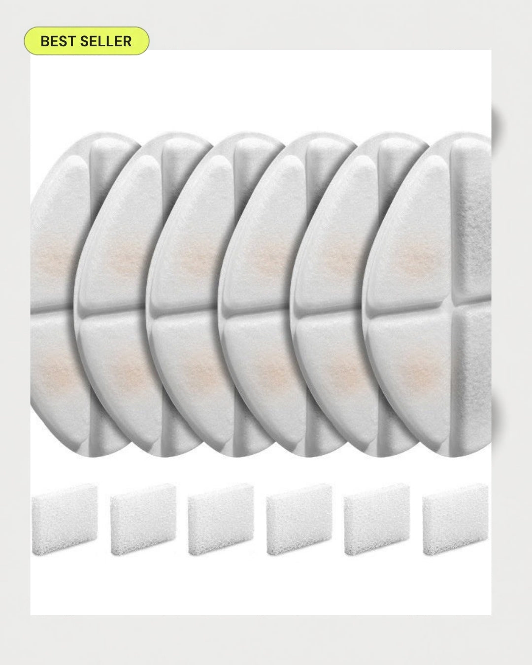 FlowPure Cat Water Fountain Replacement Filters studio product photo with best seller badge