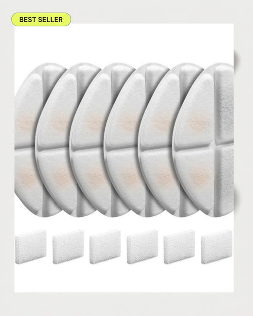 FlowPure Cat Water Fountain Replacement Filters studio product photo with best seller badge