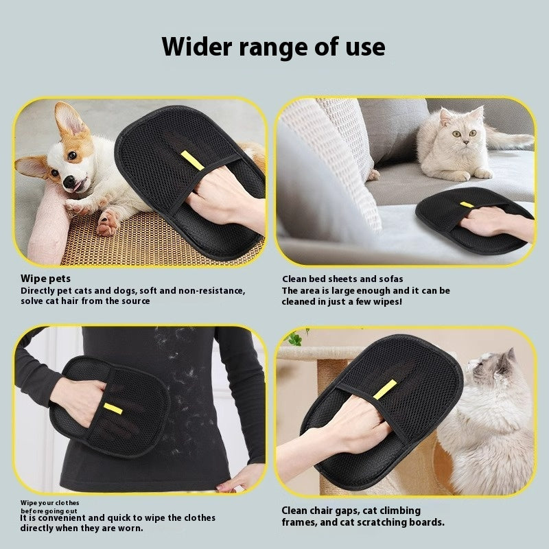 ShedAway Grooming Mitt wider range of use collage